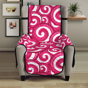 Pink Lollipop Candy Pattern Print Armchair Protector