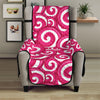 Pink Lollipop Candy Pattern Print Armchair Protector