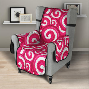 Pink Lollipop Candy Pattern Print Armchair Protector