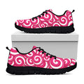 Pink Lollipop Candy Pattern Print Black Running Shoes
