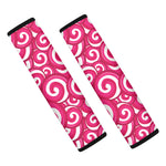 Pink Lollipop Candy Pattern Print Car Seat Belt Covers