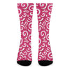 Pink Lollipop Candy Pattern Print Crew Socks