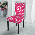 Pink Lollipop Candy Pattern Print Dining Chair Slipcover