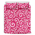 Pink Lollipop Candy Pattern Print Duvet Cover Bedding Set
