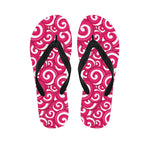 Pink Lollipop Candy Pattern Print Flip Flops