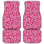 Pink Lollipop Candy Pattern Print Front and Back Car Floor Mats