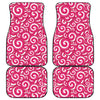 Pink Lollipop Candy Pattern Print Front and Back Car Floor Mats