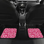 Pink Lollipop Candy Pattern Print Front and Back Car Floor Mats