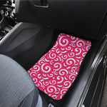 Pink Lollipop Candy Pattern Print Front and Back Car Floor Mats