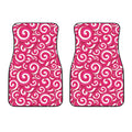 Pink Lollipop Candy Pattern Print Front Car Floor Mats