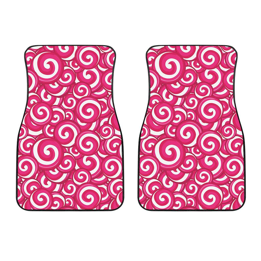 Pink Lollipop Candy Pattern Print Front Car Floor Mats