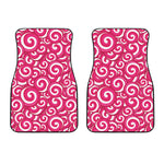 Pink Lollipop Candy Pattern Print Front Car Floor Mats