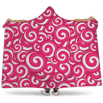 Pink Lollipop Candy Pattern Print Hooded Blanket