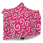 Pink Lollipop Candy Pattern Print Hooded Blanket