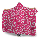 Pink Lollipop Candy Pattern Print Hooded Blanket