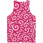 Pink Lollipop Candy Pattern Print Men's Tank Top