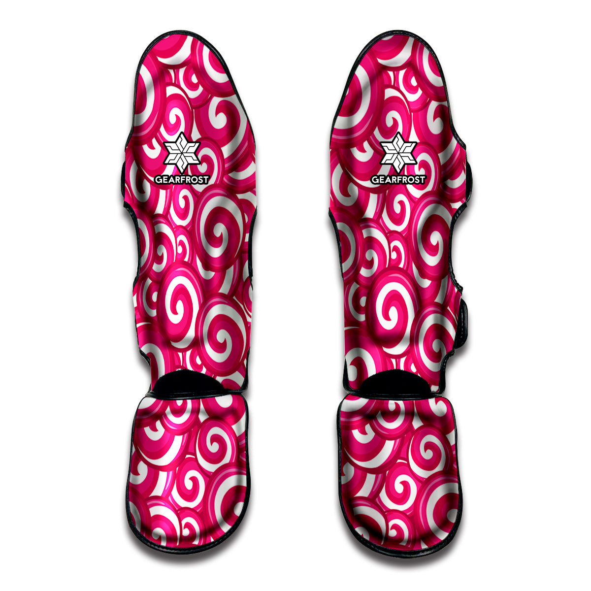 Pink Lollipop Candy Pattern Print Muay Thai Shin Guard