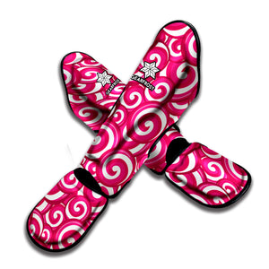 Pink Lollipop Candy Pattern Print Muay Thai Shin Guard