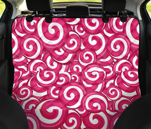 Pink Lollipop Candy Pattern Print Pet Car Back Seat Cover