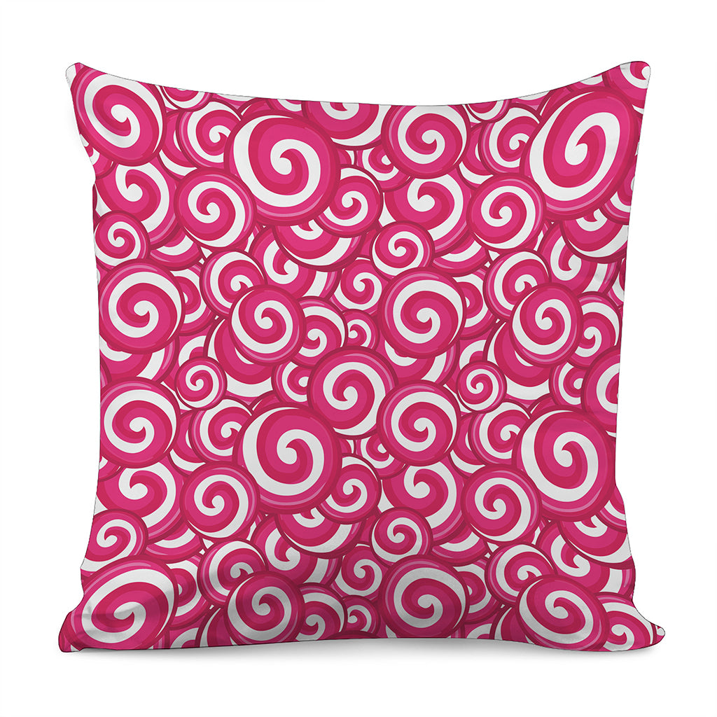 Pink Lollipop Candy Pattern Print Pillow Cover