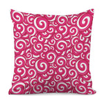 Pink Lollipop Candy Pattern Print Pillow Cover