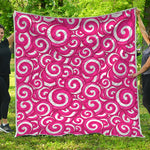 Pink Lollipop Candy Pattern Print Quilt
