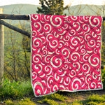 Pink Lollipop Candy Pattern Print Quilt