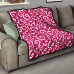 Pink Lollipop Candy Pattern Print Quilt