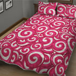 Pink Lollipop Candy Pattern Print Quilt Bed Set