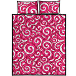 Pink Lollipop Candy Pattern Print Quilt Bed Set