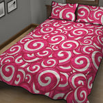 Pink Lollipop Candy Pattern Print Quilt Bed Set
