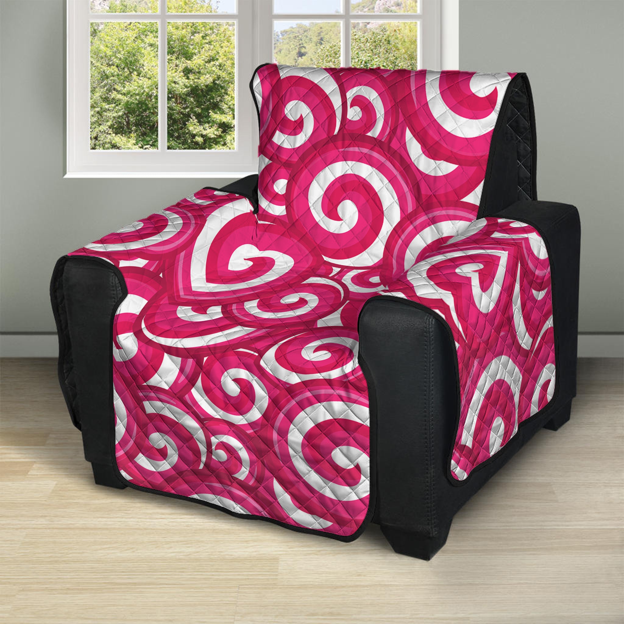 Pink Lollipop Candy Pattern Print Recliner Protector