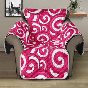 Pink Lollipop Candy Pattern Print Recliner Protector