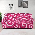 Pink Lollipop Candy Pattern Print Sofa Cover