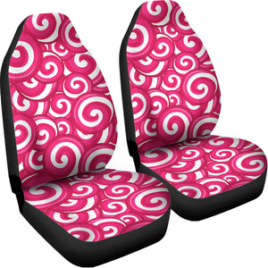 Pink Lollipop Candy Pattern Print Universal Fit Car Seat Covers