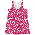 Pink Lollipop Candy Pattern Print Women's Racerback Tank Top