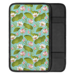 Pink Lotus Pattern Print Car Center Console Cover