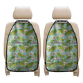 Pink Lotus Pattern Print Car Seat Organizers