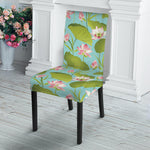 Pink Lotus Pattern Print Dining Chair Slipcover