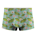 Pink Lotus Pattern Print Men's Boxer Briefs