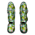 Pink Lotus Pattern Print Muay Thai Shin Guards