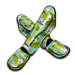 Pink Lotus Pattern Print Muay Thai Shin Guard