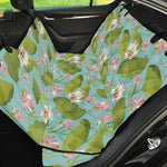 Pink Lotus Pattern Print Pet Car Back Seat Cover