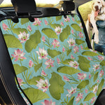 Pink Lotus Pattern Print Pet Car Back Seat Cover