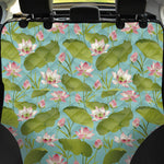 Pink Lotus Pattern Print Pet Car Back Seat Cover