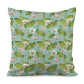 Pink Lotus Pattern Print Pillow Cover