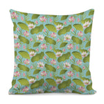 Pink Lotus Pattern Print Pillow Cover