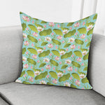 Pink Lotus Pattern Print Pillow Cover