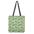 Pink Lotus Pattern Print Tote Bag