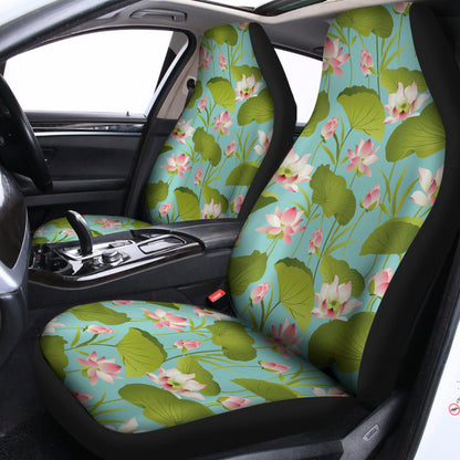 Pink Lotus Pattern Print Universal Fit Car Seat Covers
